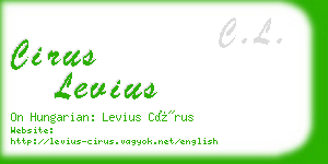 cirus levius business card
